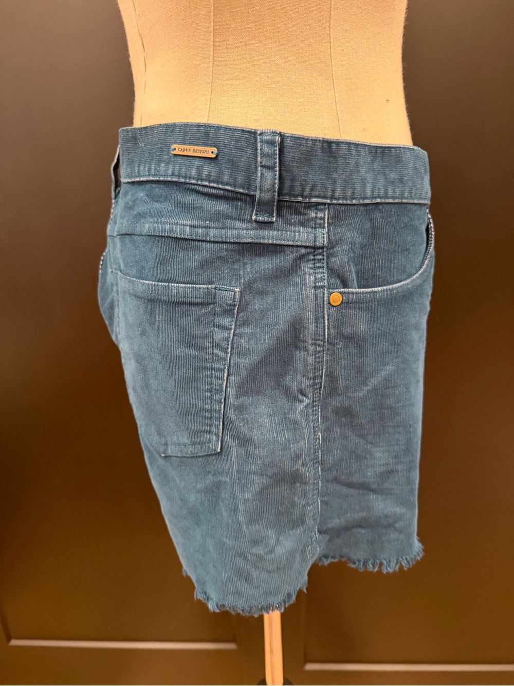 Carve Designs Oahu 4" Corduroy Shorts Size 8 Pacifica Blue Excellent Condition - Picture 4 of 11